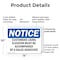 Signmission Customers Using Elevator Must Be Accompanied OSHA Notice Sign, Plastic, 14in W x 10in L, 2PK OS-2PACK-NS-P-1014-L-10882 - alternate 2